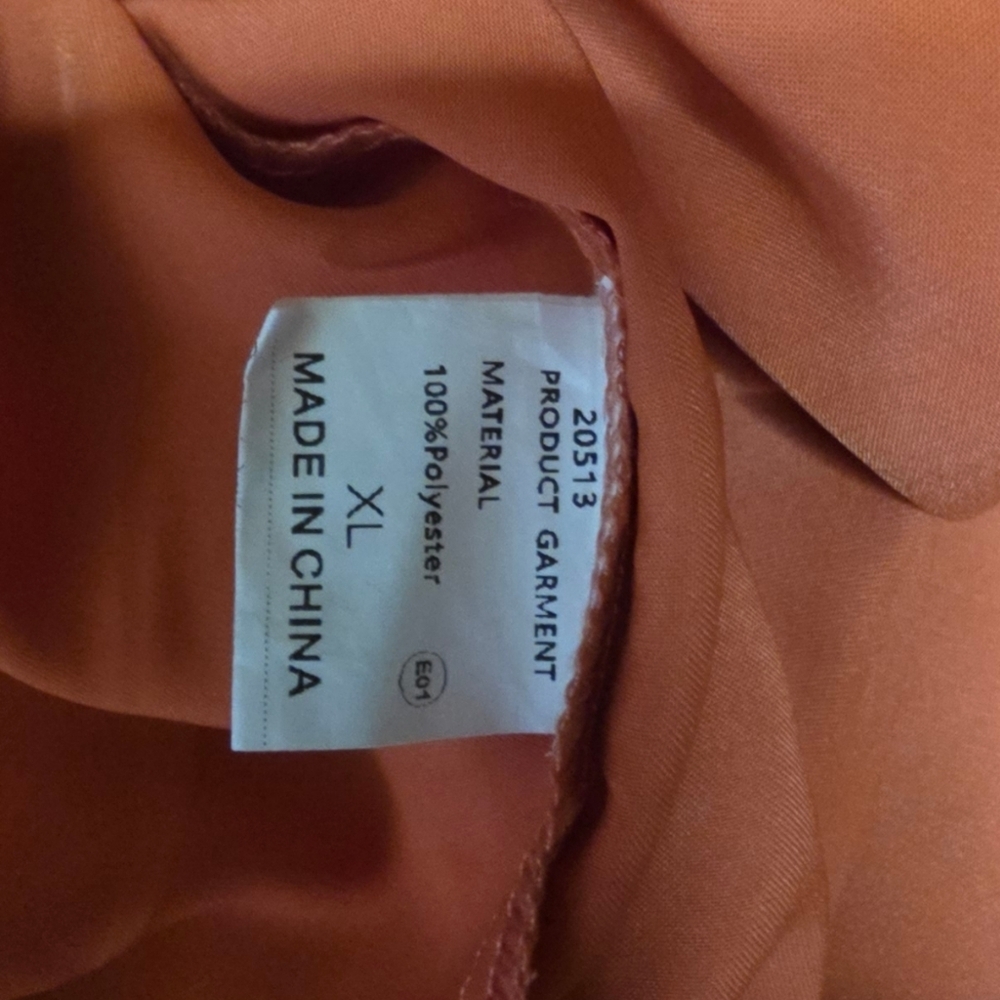 Orange Button-Down Maxi Dress XL - Picture 5 of 5